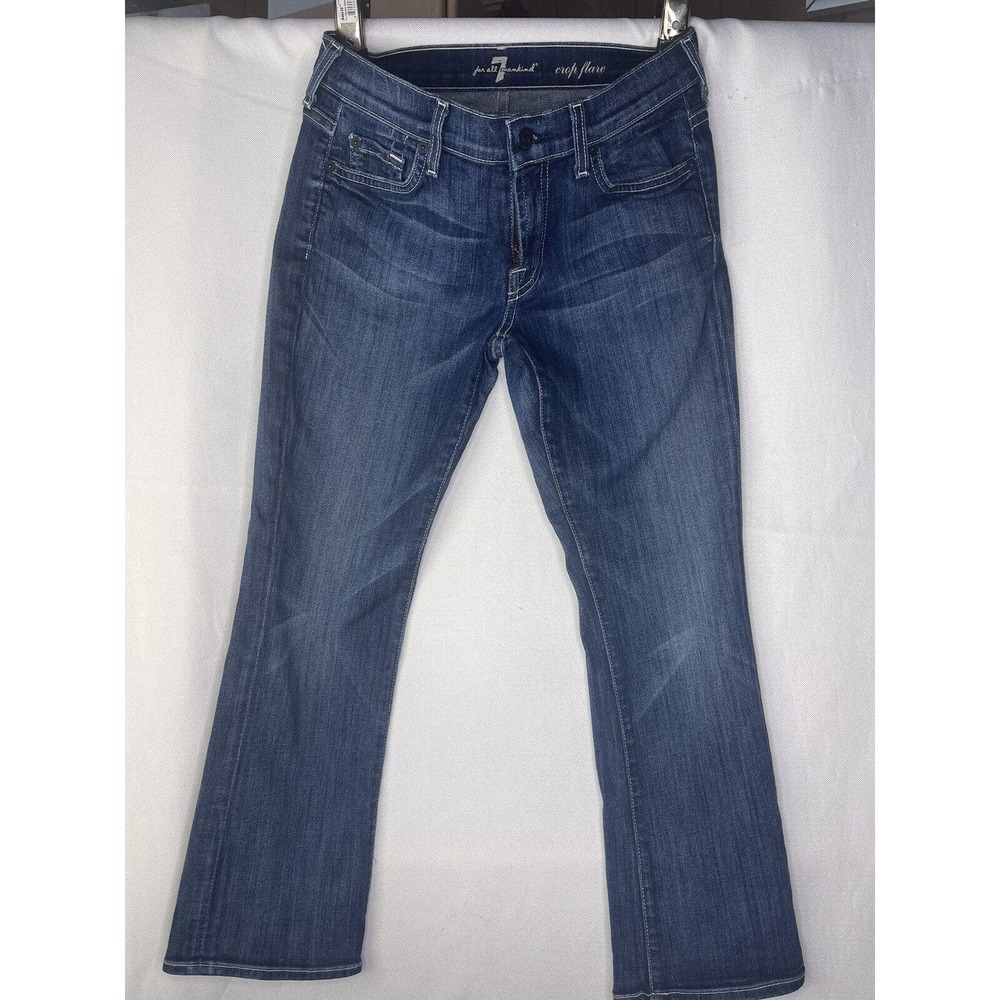 Women's 7 Seven for all mankind crop flare denim jeans size 27
